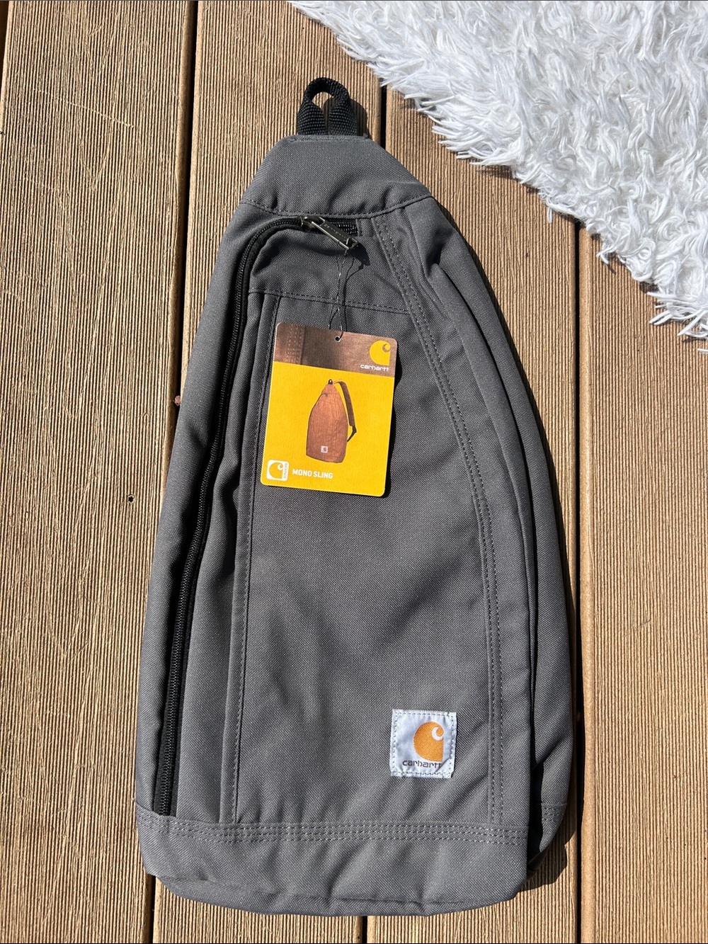 Carhartt Gravel Grey Mono Sling Crossbody Bag 
New with Tags